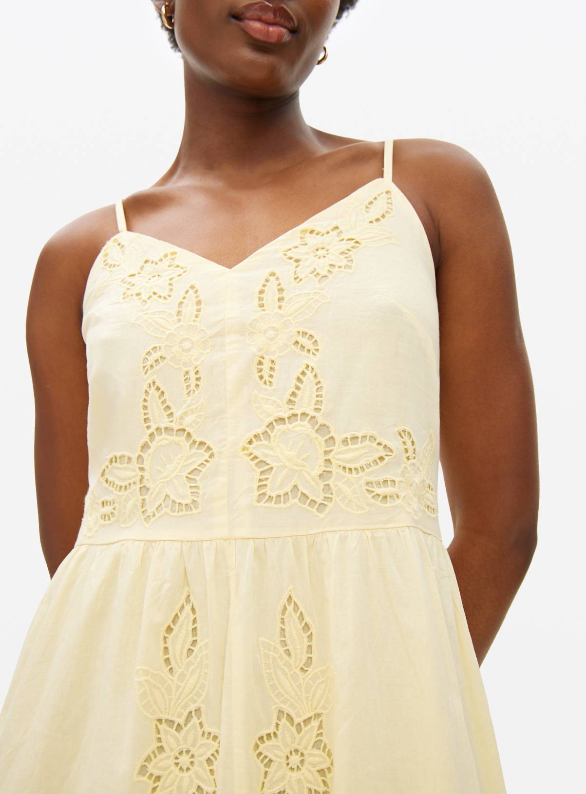 Yellow Cutwork Midaxi Strappy Dress 6 - Image 3